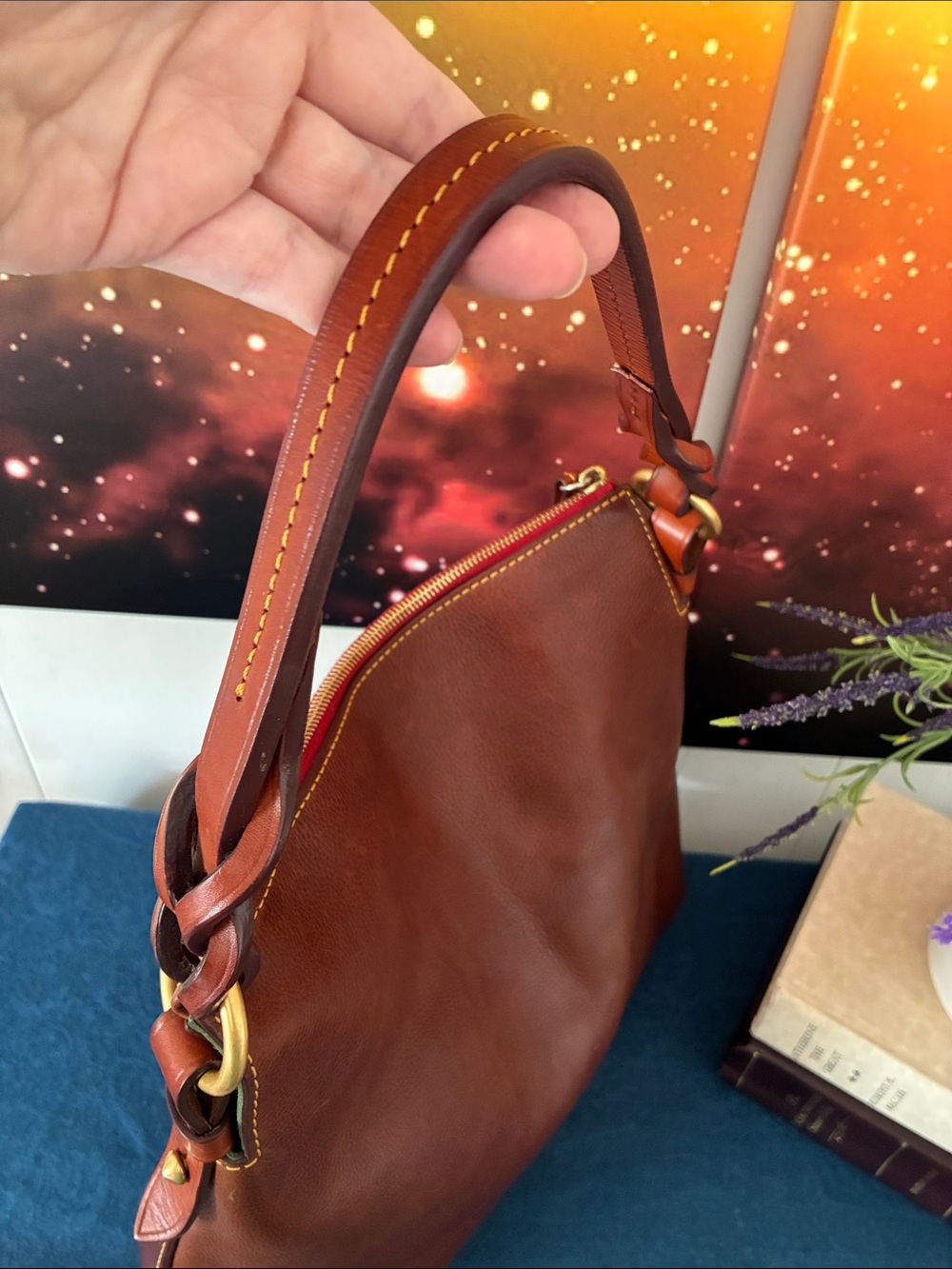 Vintage Dooney & Bourke Leather Hobo Bag - Picture 6 of 9